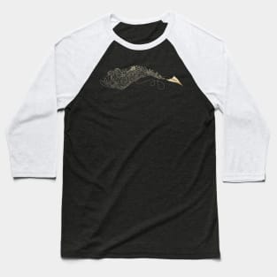 Creative Wave paper plane Baseball T-Shirt